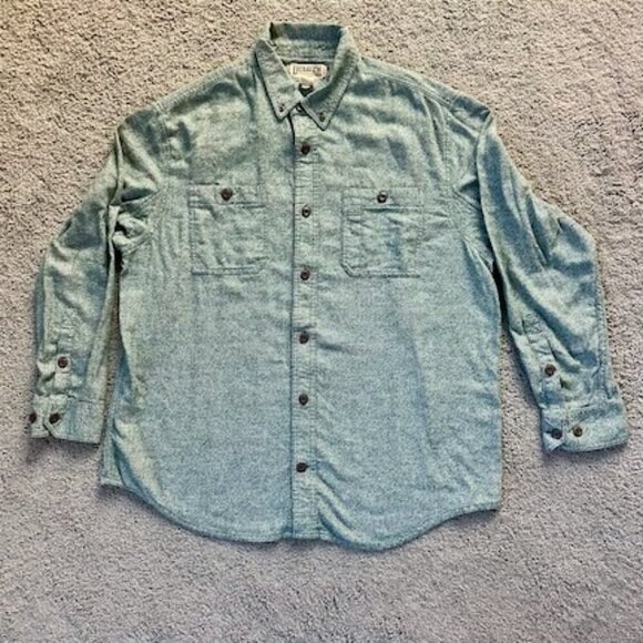 Duluth Trading Free Swingin Flannel Relaxed Fit Shirt Mens -Green - Men's Sz. XL - Picture 8 of 10